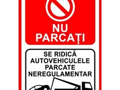 NU parcati.Se ridica autovehiculele parcate neregulamentar